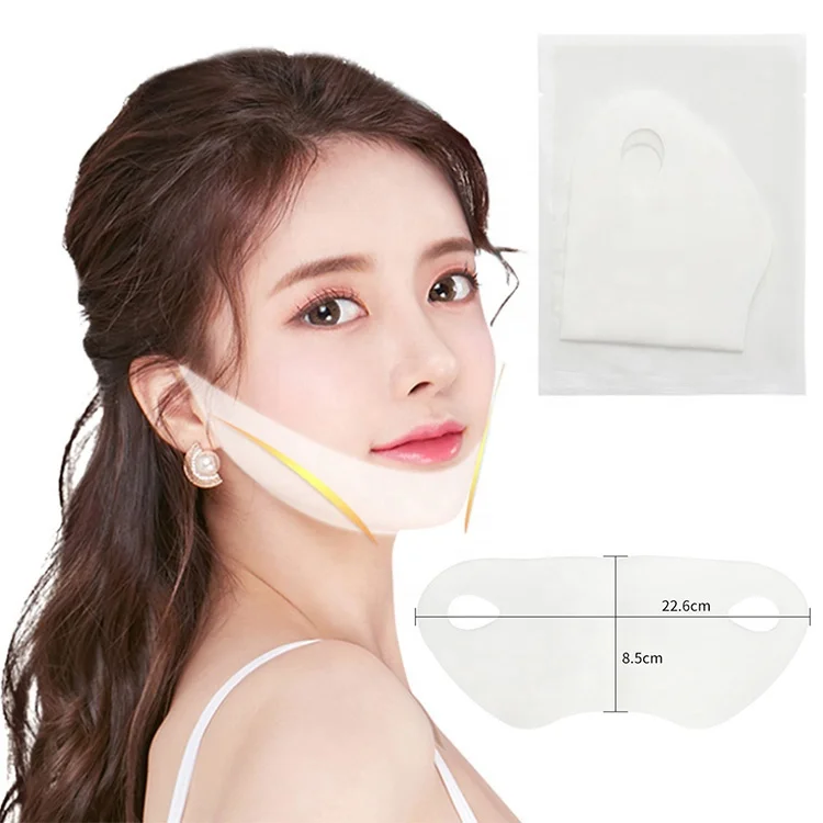 

V Line Lifting Mask, Chin Up Patch, Double Chin Reducer Mask V Shaped Slimming Mask Moisturizes and Tightens Mask