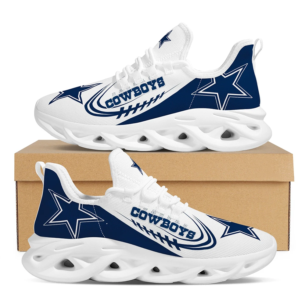 

Wholesale 1 MOQ Dropshipping Customized Printed Logo Football Team Dallas Cowboys Sepatu Sneaker Women Mens Casual Shoes