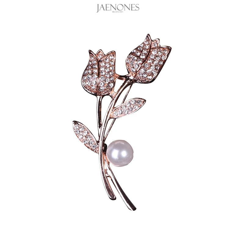 

JAENONES High Quality Fashion Wedding Luxury Pearl Rhinestone Animal Swan Dragonfly Brooch Elegant Flower Brooch