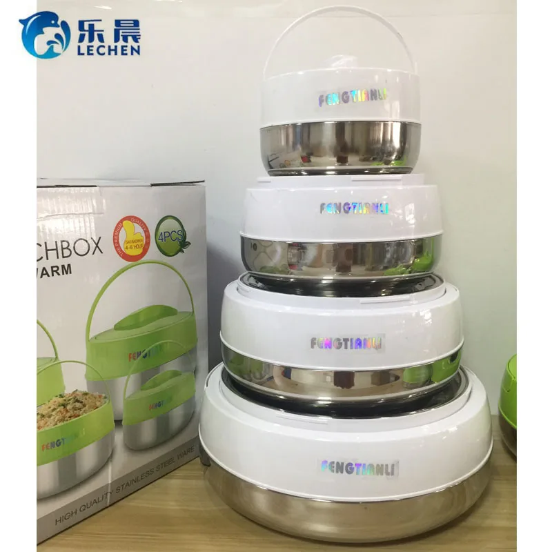 

Stainless Steel Double Heat Preservation Pot Thermos Food Warmer Container hot pot 4PCS SET (2/4/6/10L)