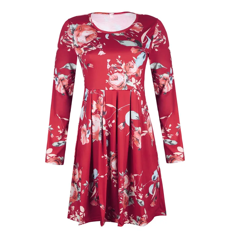 

2021 Women Summer Fashion Casual plus size Printed midi dress & skirts