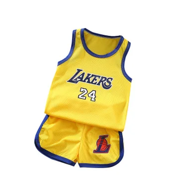 

Toddler Boy SummerTracksuit Sports Children's Basketball Set, Red,yellow,blue