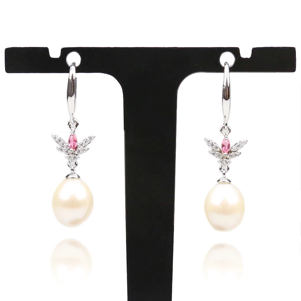 

Handmade Earrings Zircon Jewelry Bridal Pearl Earring Women, Colors