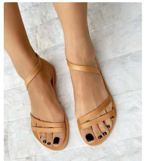 

Brown Leather Sandals Greek Gladiator Sandals Summer Shoes Gift for Her Made from 100% Leather Women Sandals