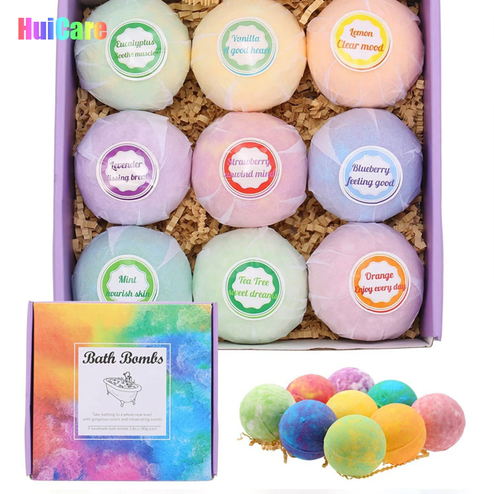 

40g 70g 120g Best Natural Handmade Colorful Salts Gift Set Woman Man Fancy Rainbow Bath Bomb//