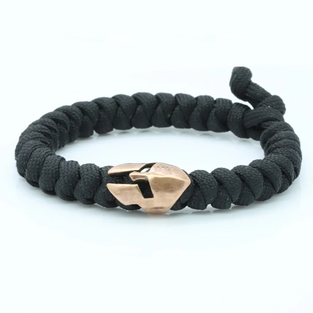 

Stars Forever Self Rescue Bracelet with Brass Helmet Charms