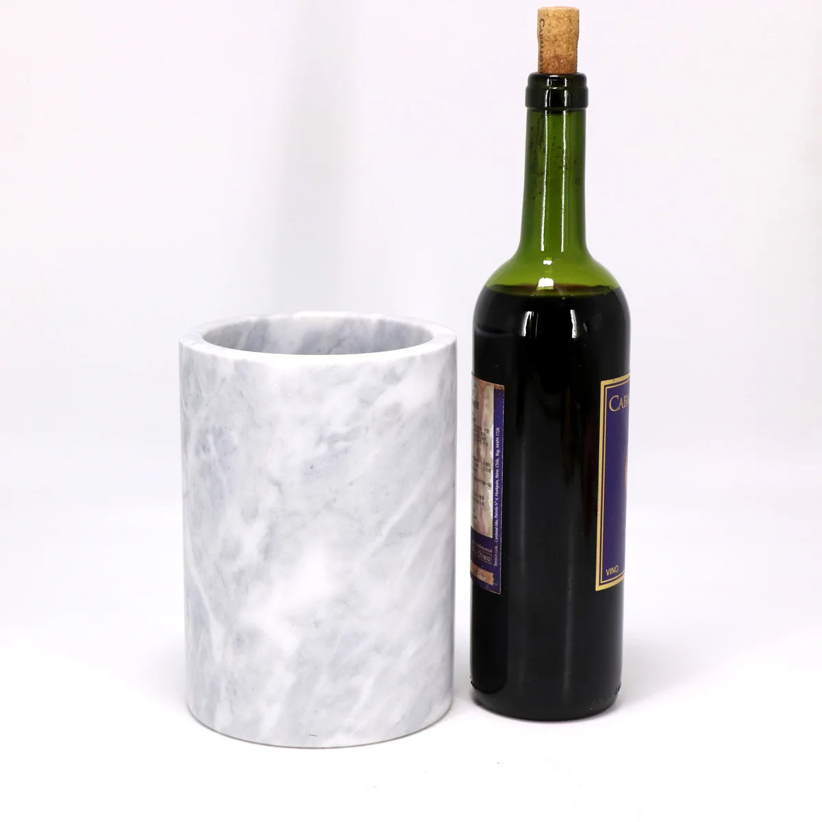 

Marble champagne ice bucket with Wine Chiller Acrylic Champagne Bottle Belaire Rose Ice Cooler Barrel Bucket For Party, White