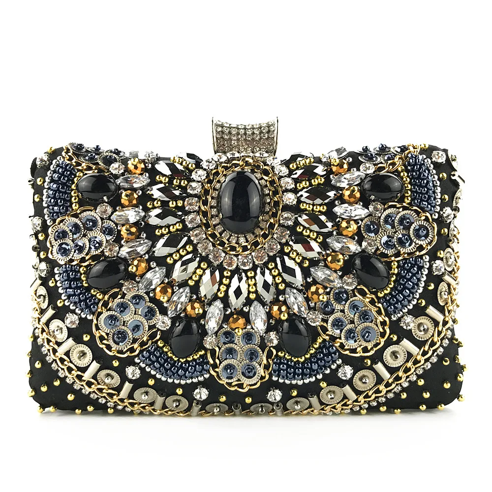 

Rhinestone embroidery evening bags clutch 2022 fashion bags for ladies girls class a ladies crossbody bag, Accept customizable color