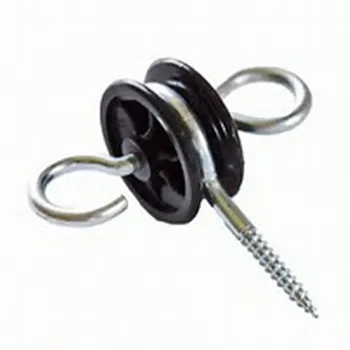 

Heavy duty Garden fence/Animal Farm Wood post Screw-in Gate Anchor Insulator INS034 Electric Fence Insulator, Black or customized