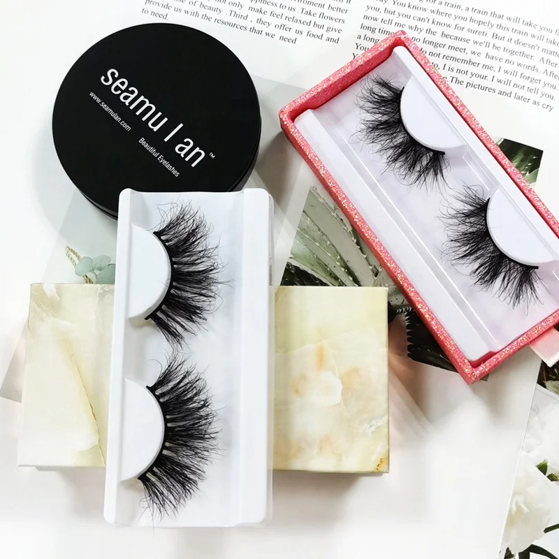 

Factory directly Custom box and logo private label vendor fluffy 25mm 3d mink hand made eyelash