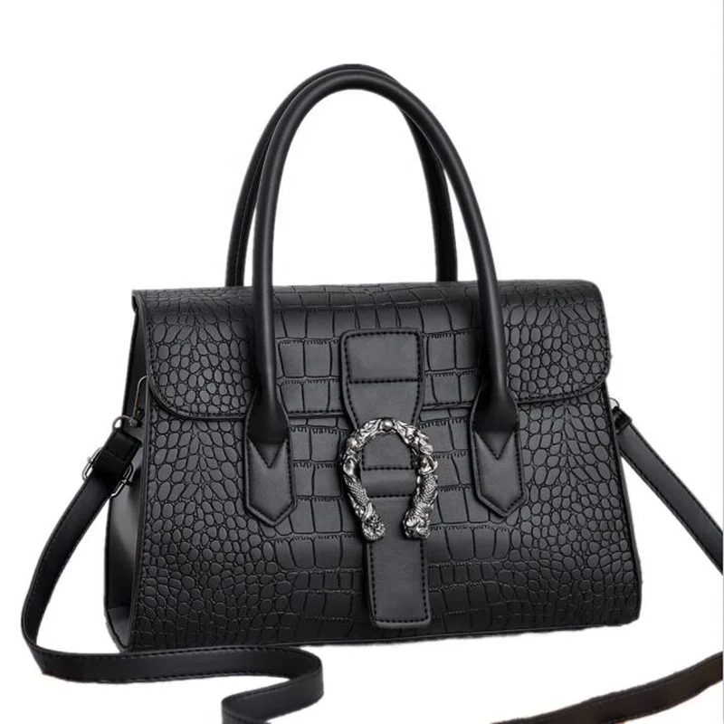 

Trendy Bags for Women Luxury Crocodile Pattern Handbags Fashion Office Lady Business Leather Tote Bag, Rubber pink, earth yellow, wine red, grey, coffee, khaki, black
