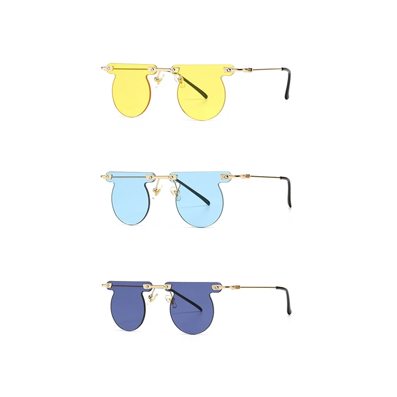 

WIIPU Flat Top Unique Round Sunglasses Men Retro Women Sunglasses