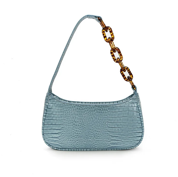 

PU Shoulder Bag Sling With Acrylic Chain