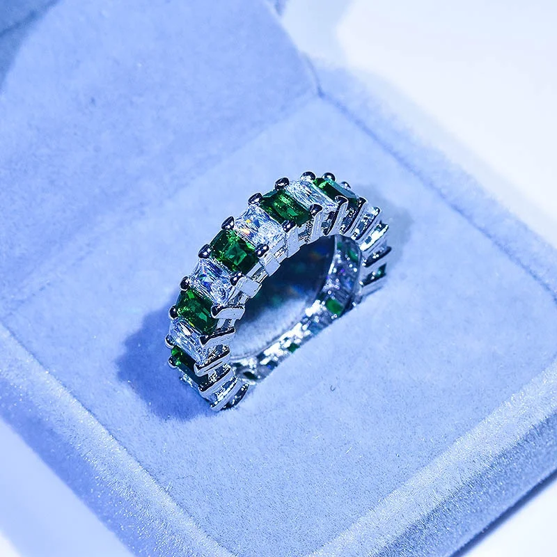 

Women's Fashion Luxury Synthetic Diamond Ring Engagement Wedding Gift Jewelry Ring Wholesale, Picture shows