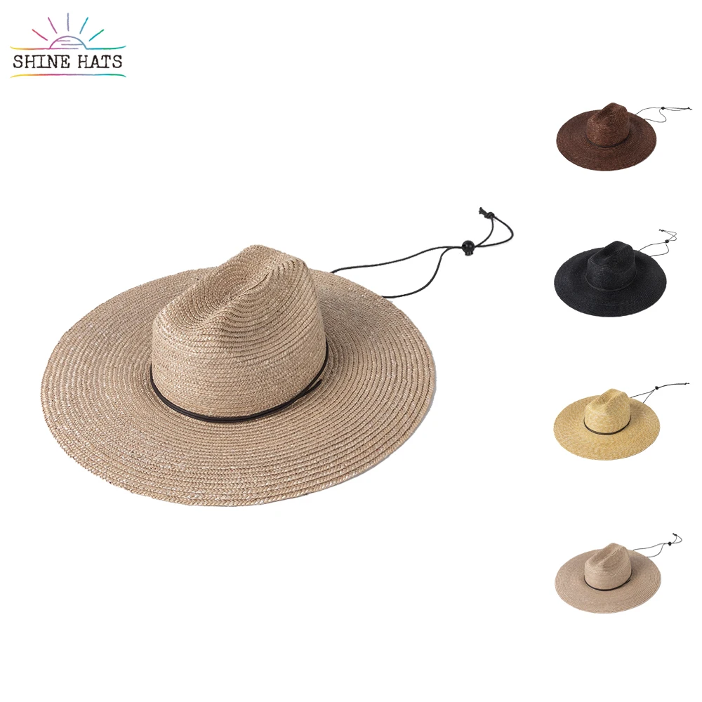 

Shinehats Luxury Custom Women Cowboy Sombreros Beach Sun Fishing Wide Brim Chapeau Wholesale Fashion Summer Ladies Straw Hats