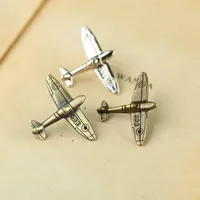 

Men suit collar jewelry accessories brooch pins vintage plated airplane aircraft shaped metal brooches