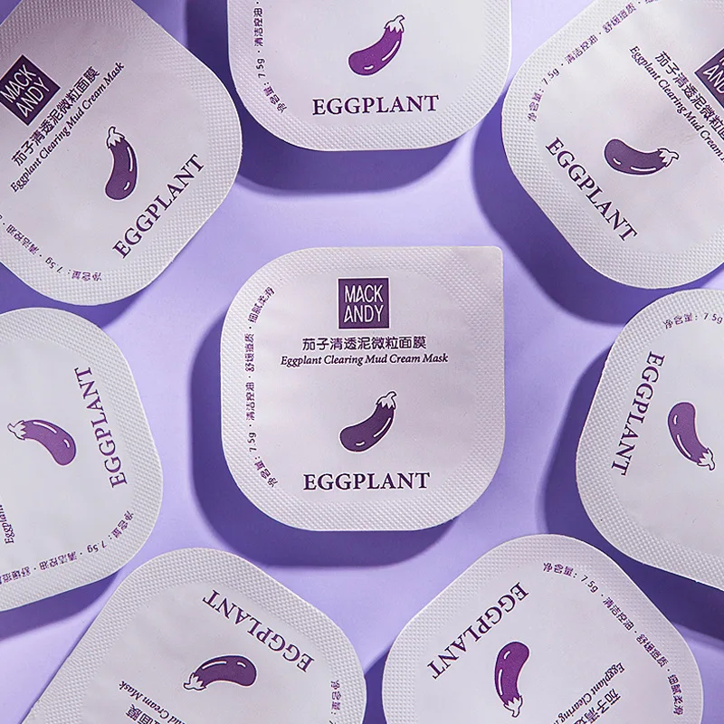 

Eggplant clear mud particles facial mask soothing acne muscle cleaning oil control Facial mask