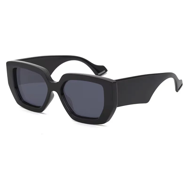 

86320 High quality fashion rectangle trendy sunglasses UV400 wide frame sunglasses sunglasses 2021 unisex