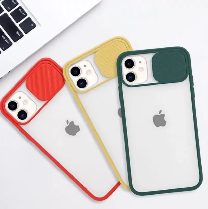 

For iphone 11 case slide lens cover camera protection case phone for huawei p30 pro phone case camera