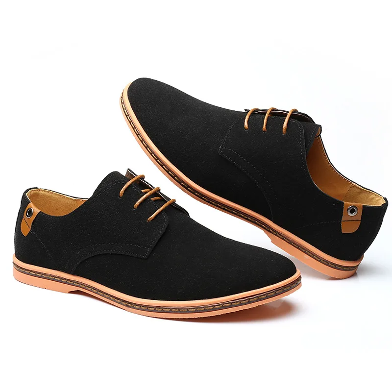 

FanLi Men's Leather Classic Oxfords Casual Shoes Lace-up Flats Loafers