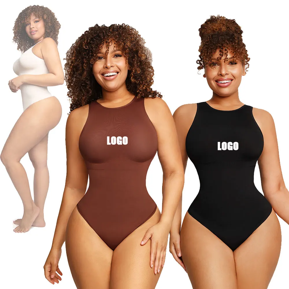 

eco friendly HEXIN 2023 fashion wholesale compression plus size thong womens one piece seamless fitness shapewear bodysuits for