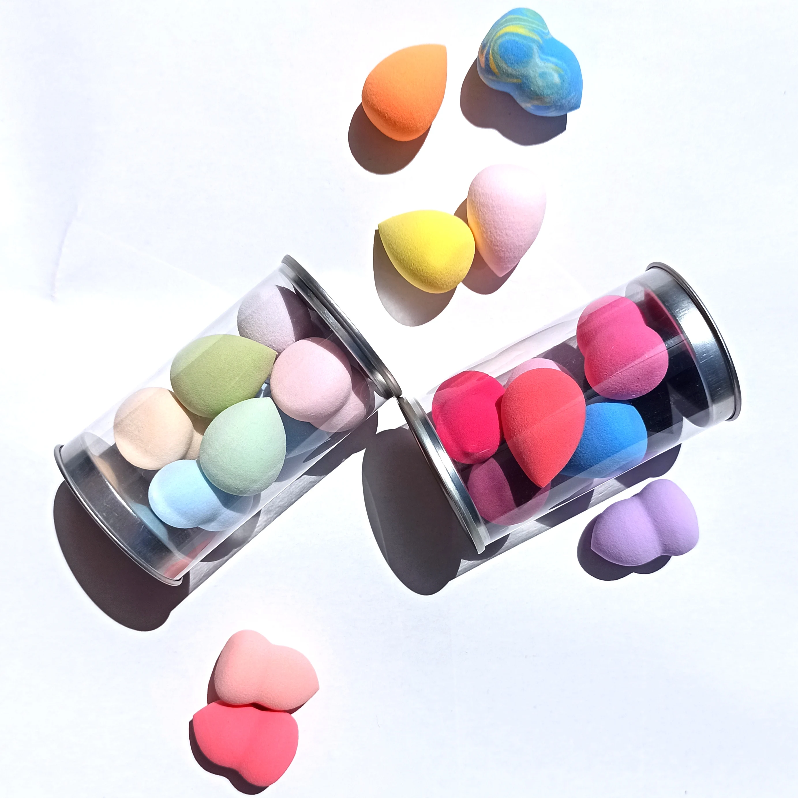

Beaumaker 2021 New Mini Sponge Beauty Puff Double Makeup Blender Beauty Care Tools Cosmetic Tools, 3 colors for option