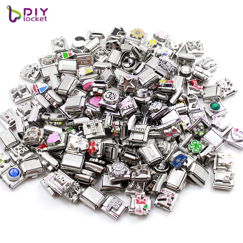 

Mixed Styles Fashion Wholesale Stainless Steel italian charm bracelet charms, Silver