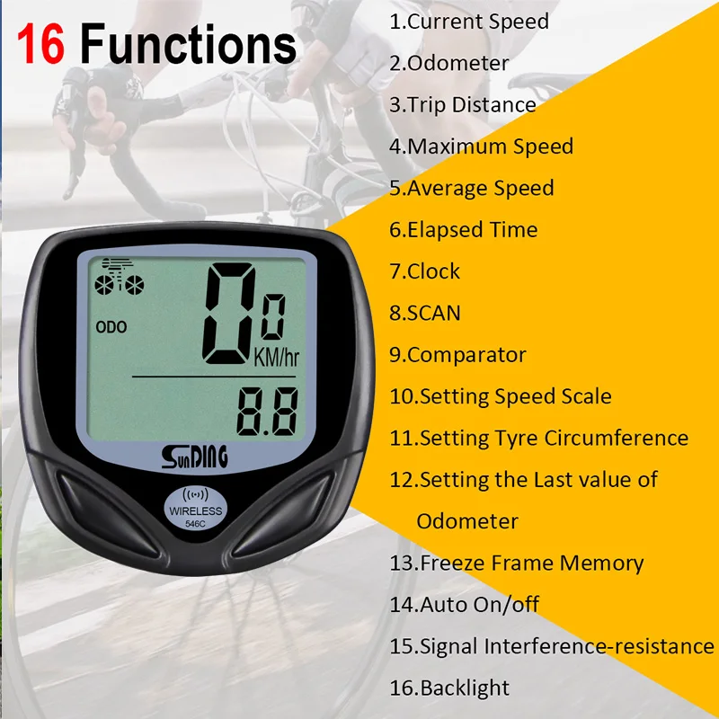 Hot Sale Bicycle Speedometer Wireless Cycling Odometer Cycle Meter