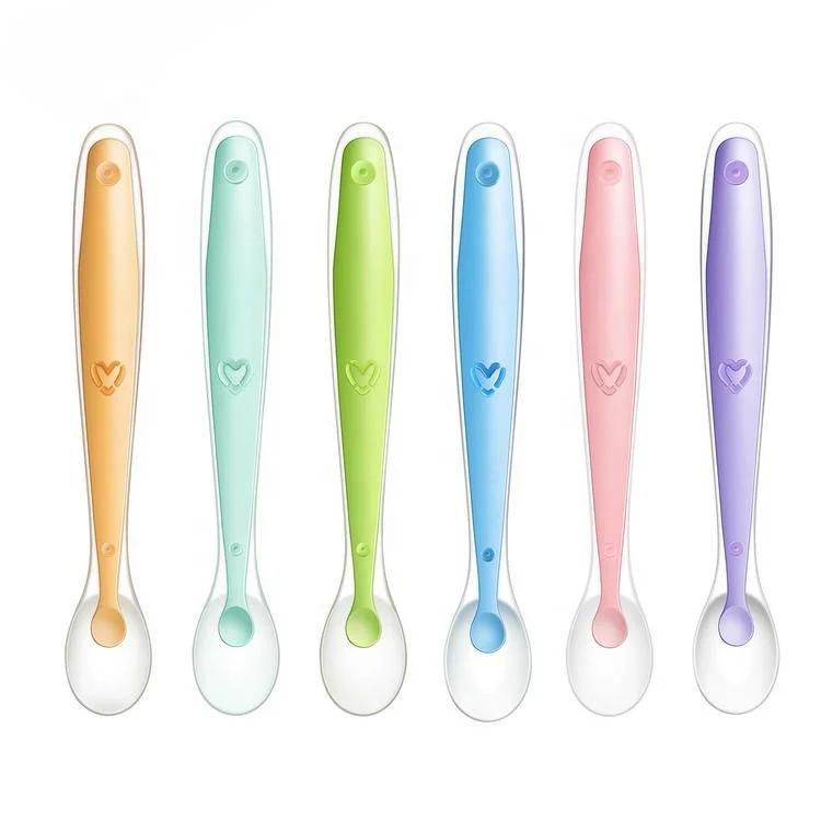 

BPA Free Silicone Baby Feeding Spoons with custom logo, Pink, green, blue, orange, yellow, purple, aqua