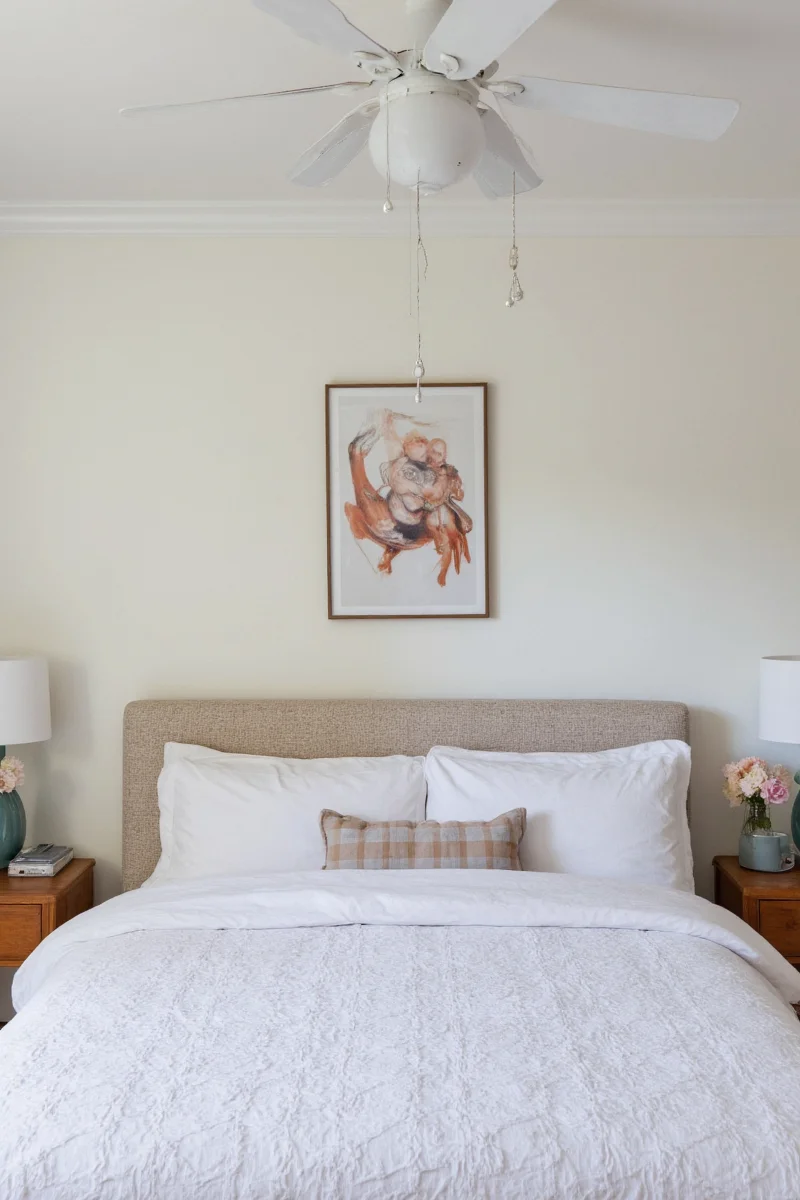 Underwater-themed wall mural above a child's bed