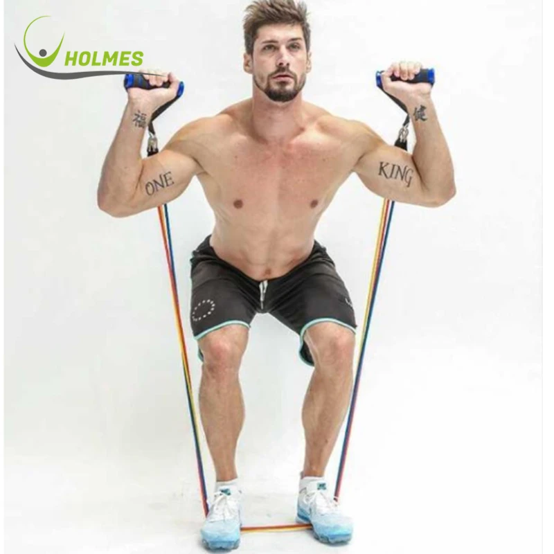 

High quality 100lbs 11pcs Resistance Bands set exercise bands set,Abs Exercise Equipment