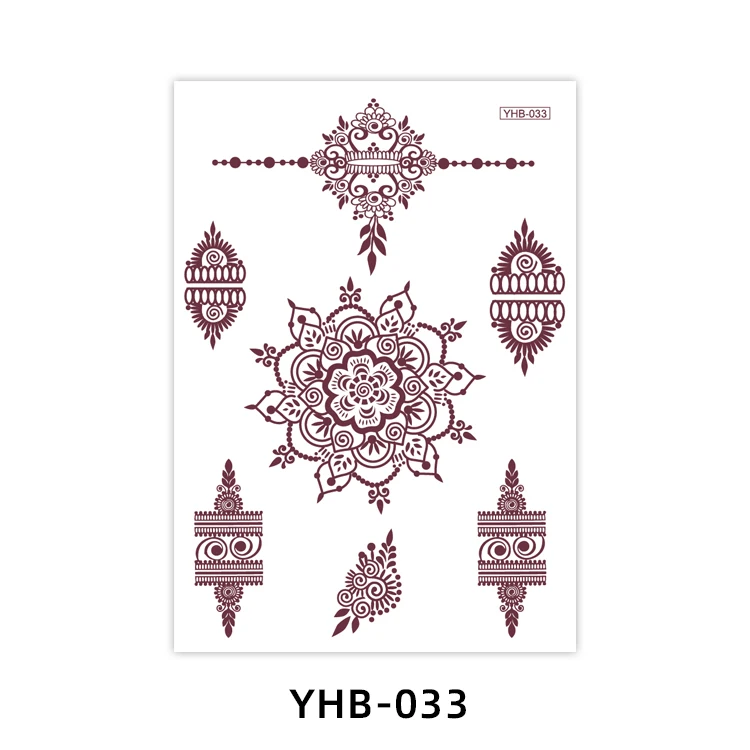 Factory Henna Sticker Stencil Temporary Tattoo Glitter Airbrush Waterproof Temporary Moon Water Tattoo Sticker Couples for Party