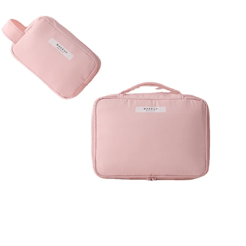 

yaeshii Female portable travel large-capacity cosmetic storage bag ins wind super fire waterproof girl heart makeup bag, Customized color