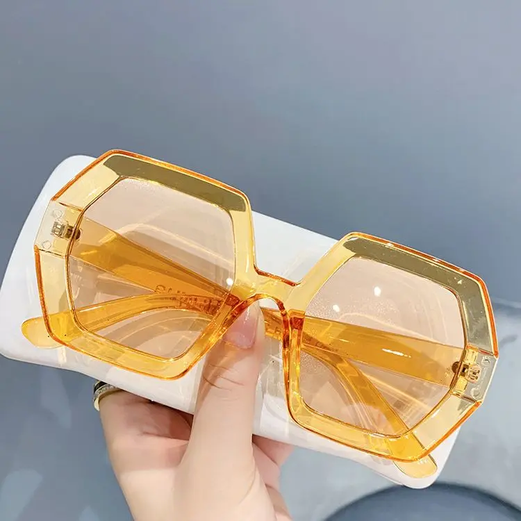 

2022 Fashion Style Multicolor Sunglasses Custom Logo Hexagon Sunglasses Women