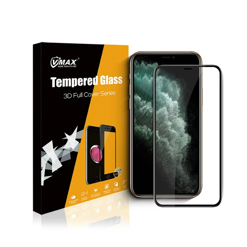 

For New iPhone11 / 11pro MAX Anti-fingerprint tempered glass screen protector 2.5D Full screen Privacy Glass Film 2019