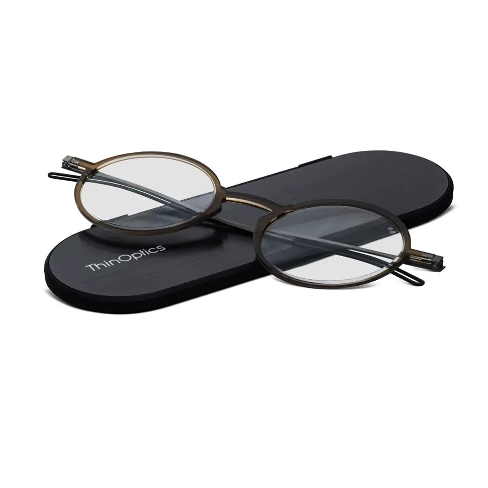 fashion super thin small thickness plastic with case mini light weight TR TR90 metal reading glasses