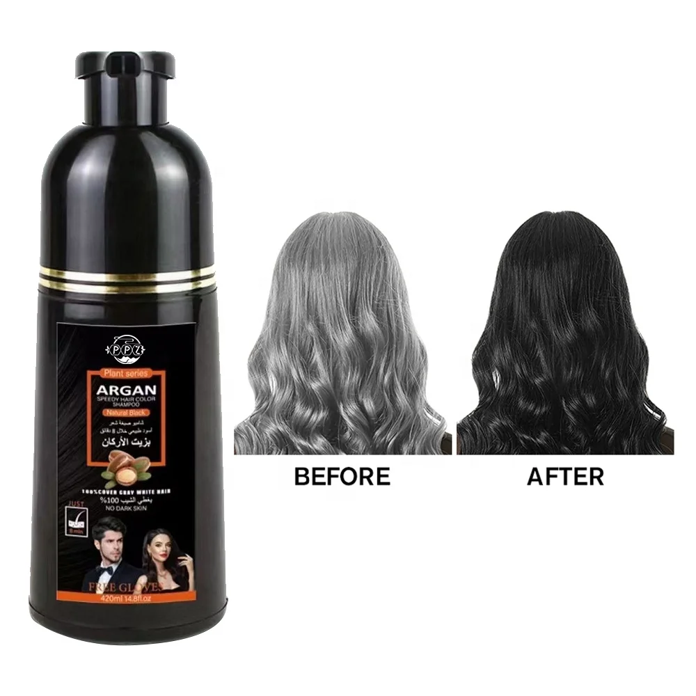 

Hair Dye Manufacturer 500ml Private Label Hair Dye Cream Black Permanent Hair Dye Shampoo With Argan Oil