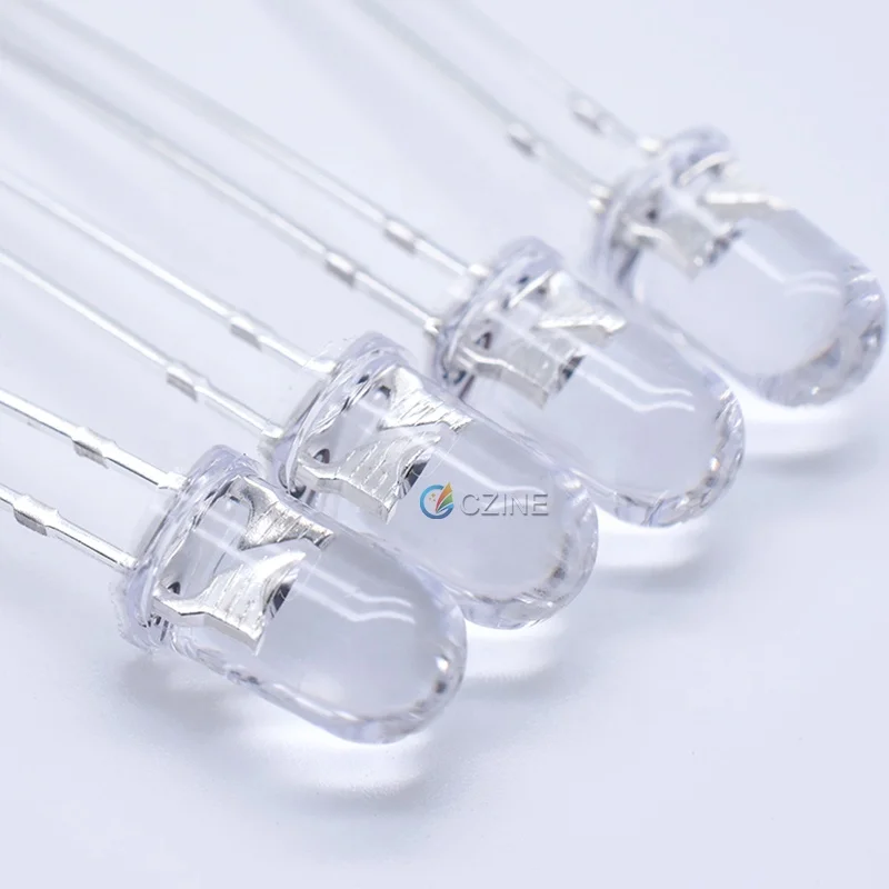 Czinelight Super Bright 5mm Round LED Diode with Water Clear LED Diode warm white Orange Pink