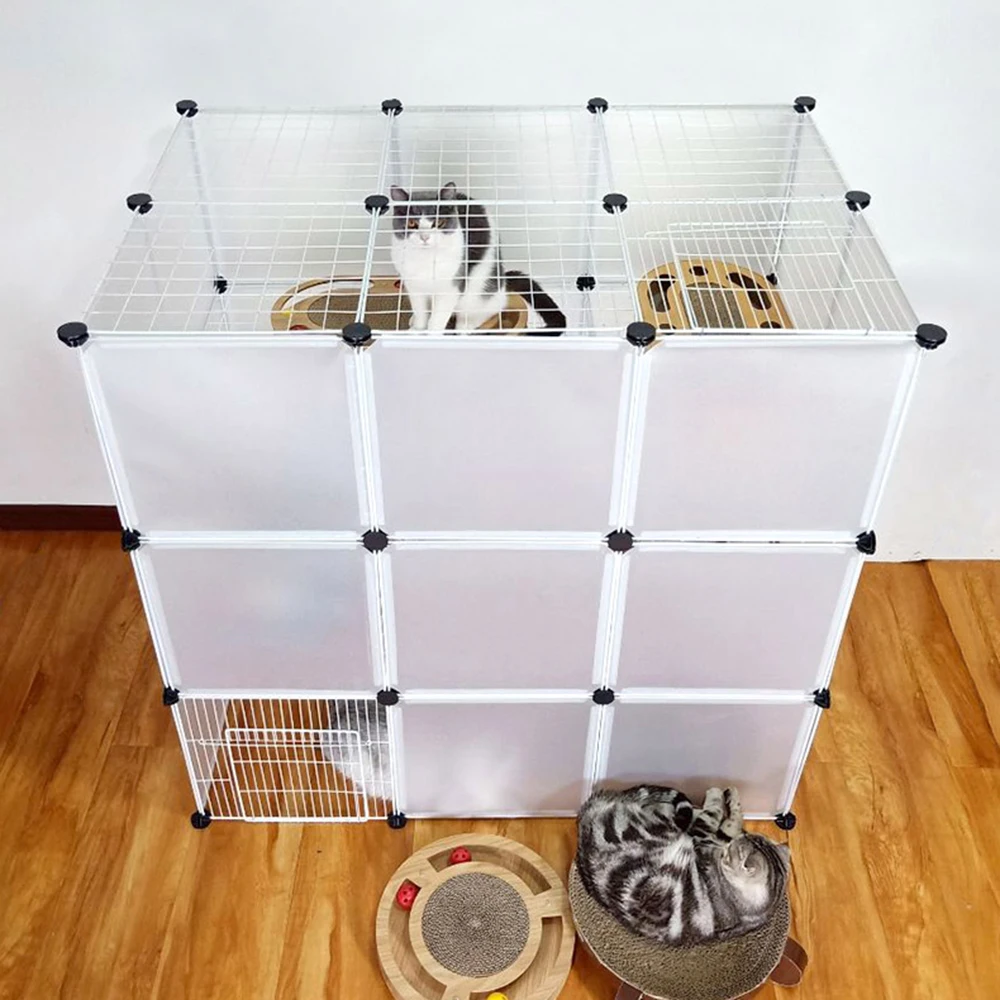 

DIY Combination Pet Cage Fence Small Dog Teddy Cat Rabbit Cages Multi Function Fence Iron Cage