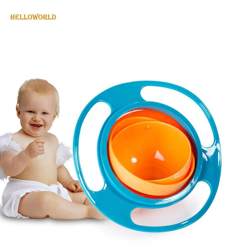 

HelloWorld Universal 360 Degree Gyro Bowl for kids Non Spill Snack Bowl