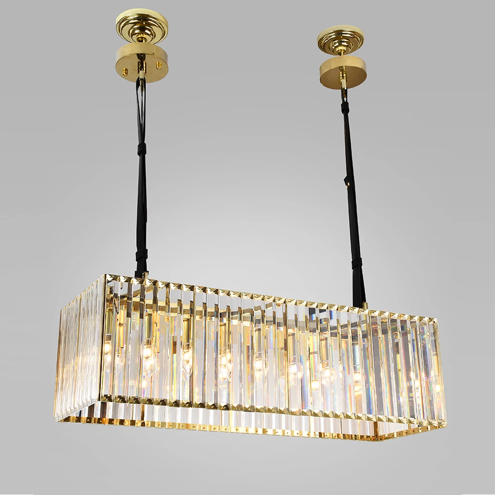 Modern Square Crystal Lamp Home Decor Crystal Chandelier LED chandeliers lighting and lamps