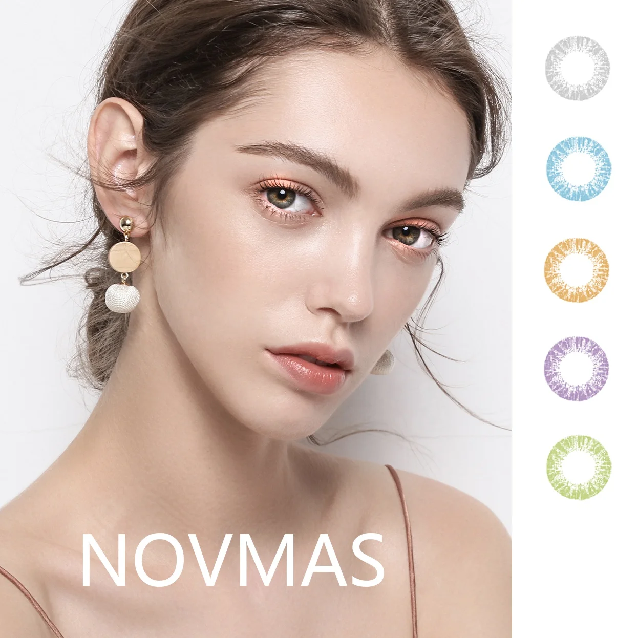 

Novmas Hot Sale Colored Contacts Soft Make Up Wholesale 1 Tone Factory Price Contact Lenses
