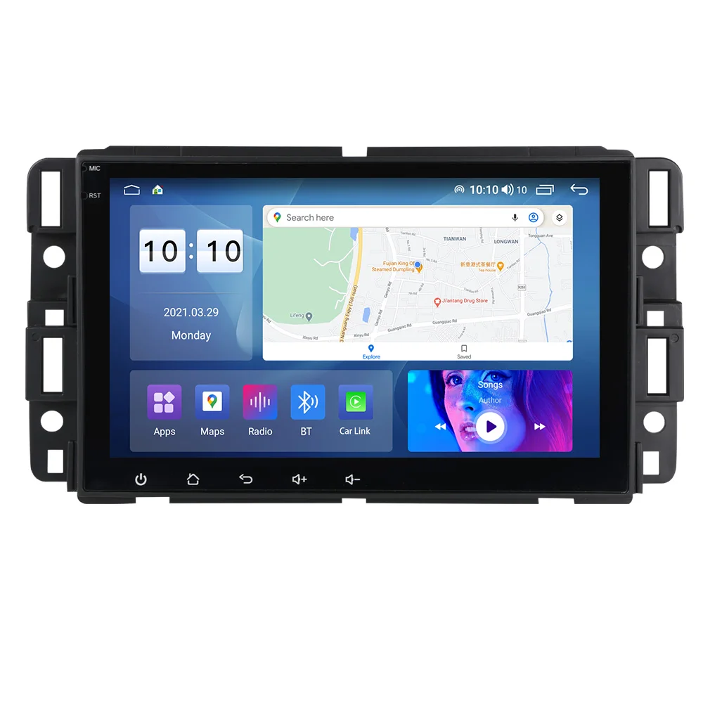 

Mekede car video BT SWC gps navigation for GMC Chevrolet Sierra Yukon Traverse Equinox split-screen AM carplay auto electronics