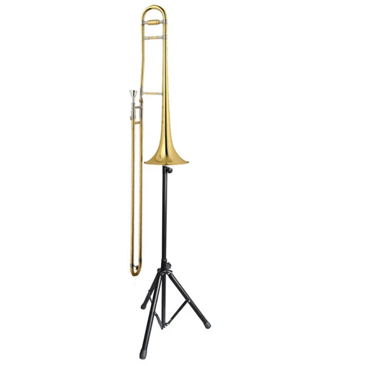 

Tenor trombone stand musical instruments Alto trombone metal showing stand, Black