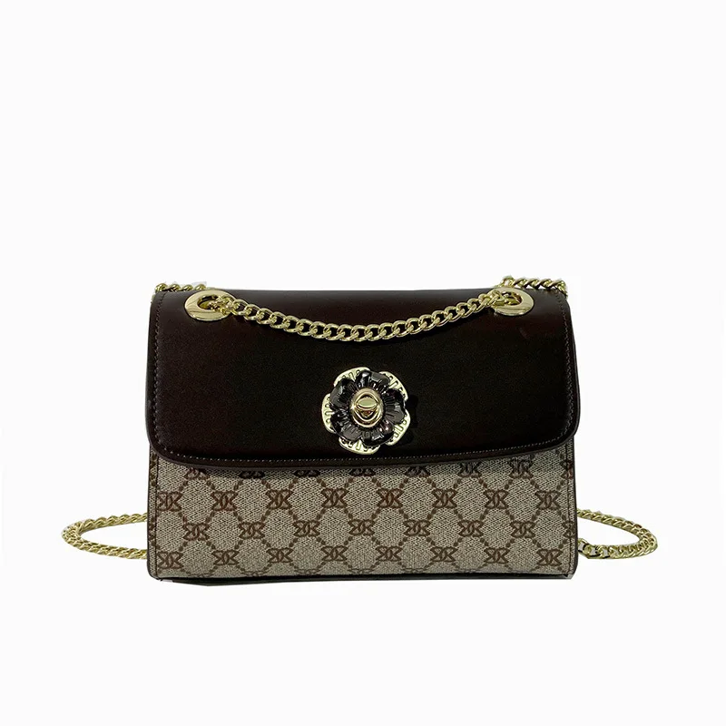 

New large capacity autumn winter one-shoulder oblique chain retro small square bag