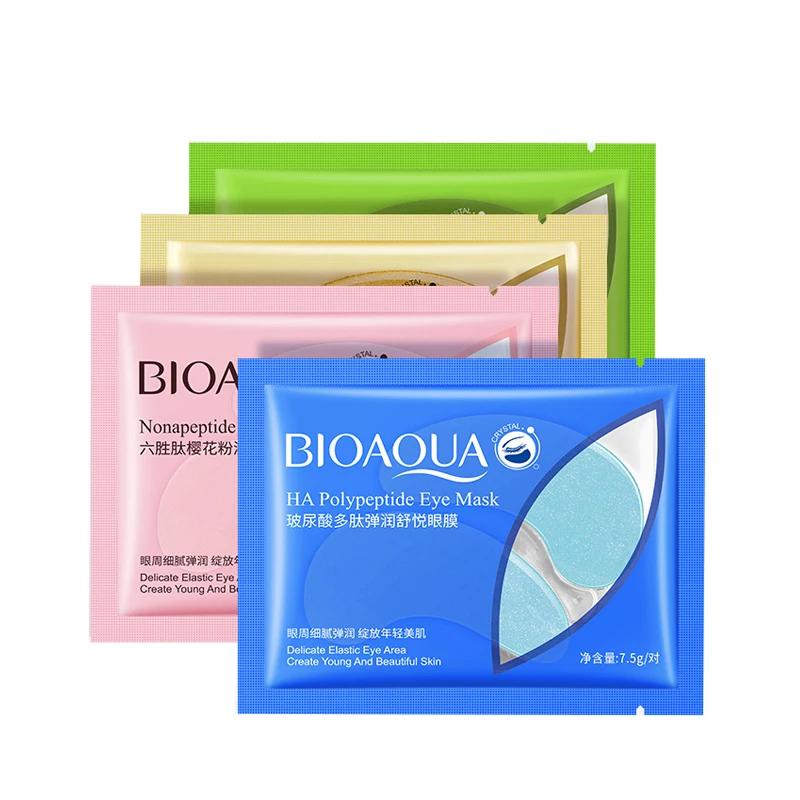 

BIOAQUA Private label high quality Anti-Puffiness Dark Circles under crystal collagen eye mask