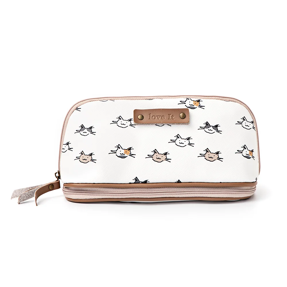 

Water Resistant Daily Storage Kitty Cat Portable Cosmetic bag, Customized color