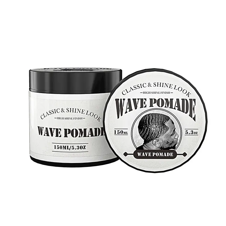 

NUBIAN KING without alcohol and natural 360 wave pomade customize logo, 10 kinds colors for clients choose