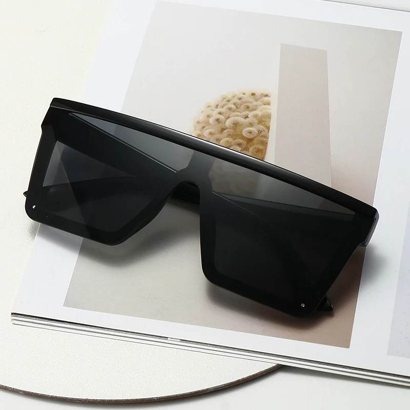 

China large supply fashion black square frame oversized sunglasses, Custom colors