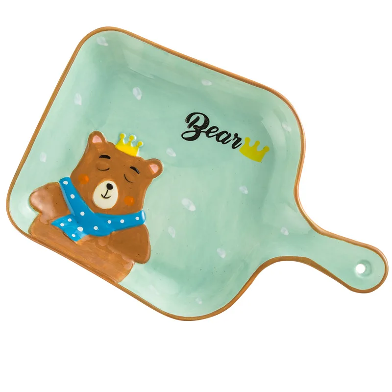 

Ceramic Cartoon Animal Baking Dishes Pan Salad Plate Oven Kitchen Bakeware Tray Cute Children'S Dinner Tableware